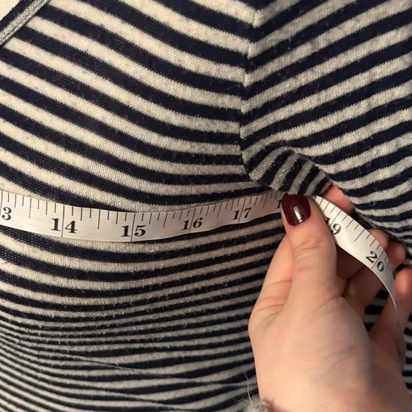 Hollister Navy and White Striped Long Sleeve Top - Picture 6 of 7